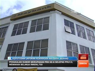 Keputusan laporan kewangan Maybank Berhad