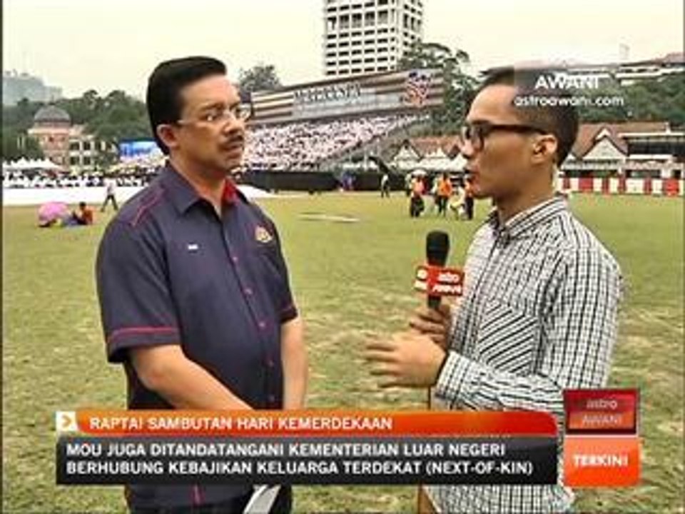 Persiapan sambutan Hari Merdeka di Dataran Merdeka