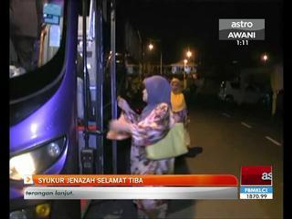 Syukur jenazah selamat tiba