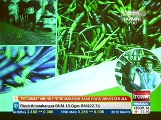 Program Tabung untuk Makanan akan diwujudkan semula