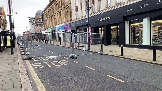 Storm Eunice: Closure in Sunderland's Fawcett Street