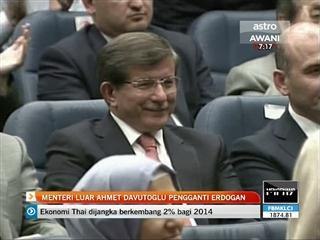 Menteri Luar Ahmet Davutoglu pengganti Erdogan