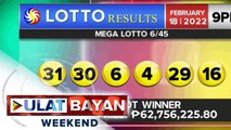 Higit P62-M jackpot prize, napanalunan ng isang mananaya sa Mega Lotto 6/45