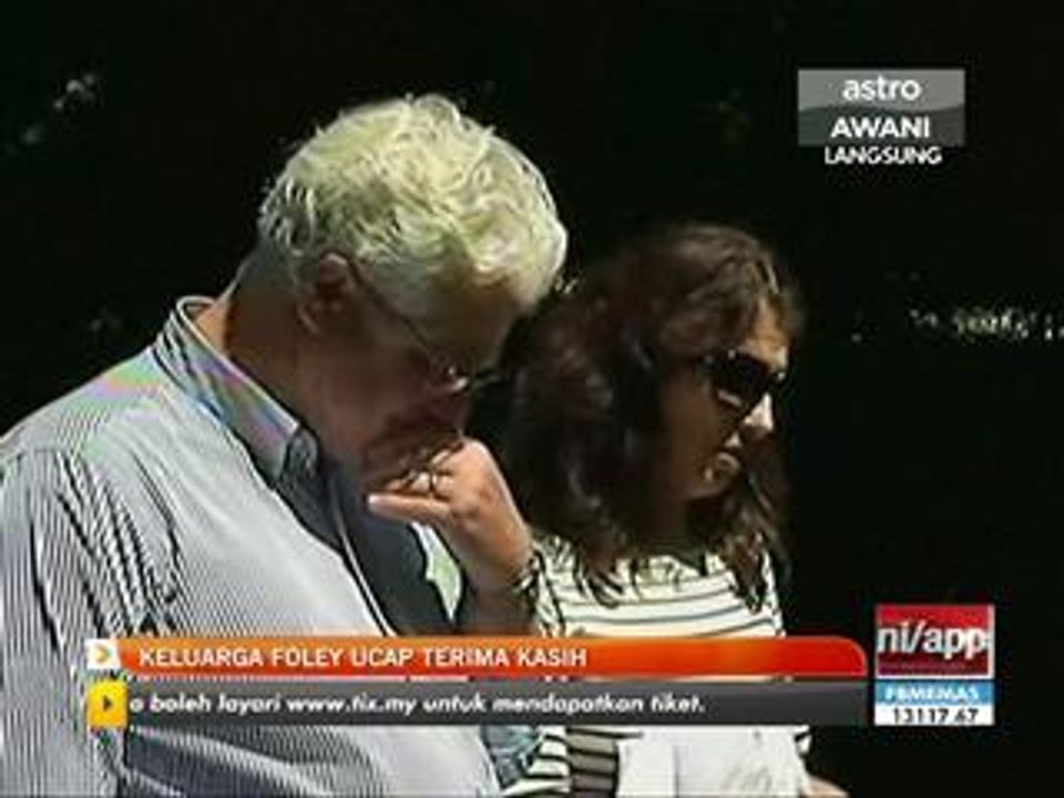 Keluarga Foley ucap terima kasih