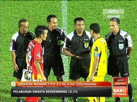 Sarawak menang tipis 3-2 ke atas Terengganu