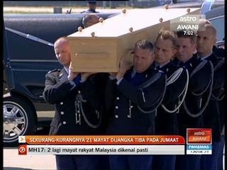 Sekurang-kurangnya 21 mayat dijangka tiba pada Jumaat