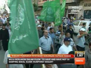 Ribuan penduduk nyatakan sokongan kepada Hamas
