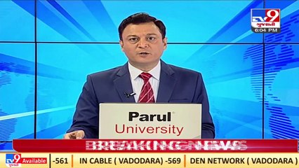 Fire breaks out in parking area of tours & travels office near Sanathal circle _Ahmedabad _TV9News