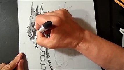 Drawing 3D Loch Ness Monster- Long Version