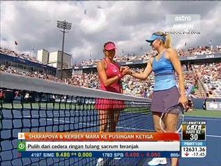 Sharapova, Kerber mara ke pusingan ketiga