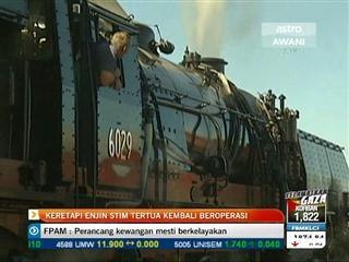 Keretapi enjin stim tertua kembali beroperasi