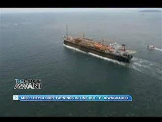 MISC 1HFY14 core earnings in line but TP downgraded