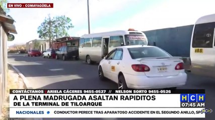 ¡Hicieron barrida! Banda de asaltantes deja sin dinero y celulares a 15 buseros en col. Tiloarque