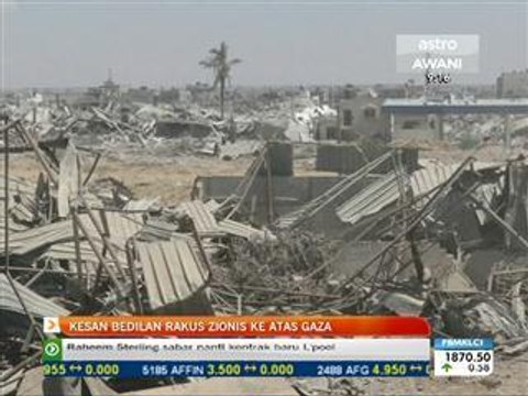 Kesan bedilan rakus zionis ke atas Gaza