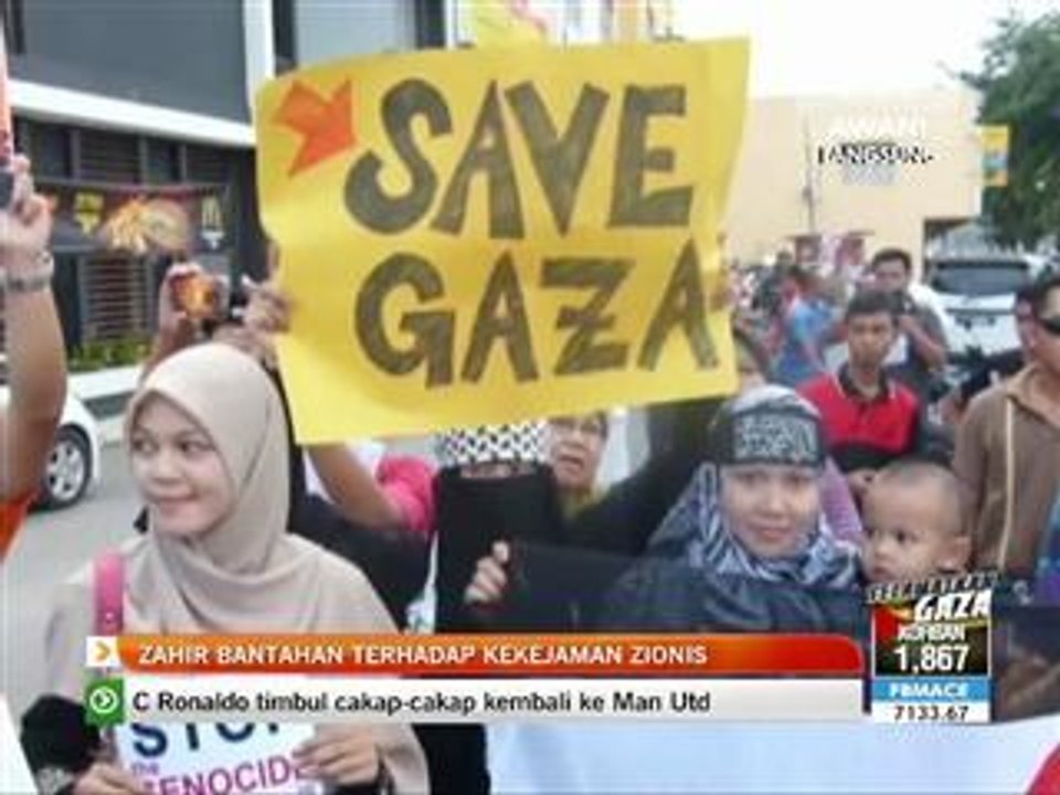 Zahir bantahan terhadap kekejaman zionis