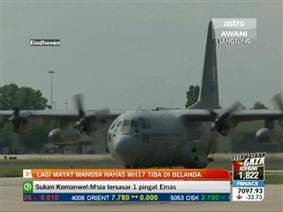 Lagi mayat mangsa nahas MH17 tiba di Belanda