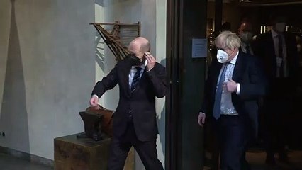 Boris Johnson and Olaf Scholz meet in Germany