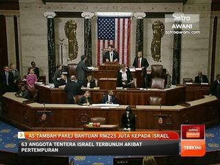 AS tambah pakej bantuan RM225 juta kepada Israel