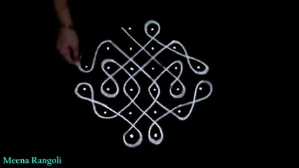 easy muthyala muggu - melikala rangoli design - sikku kolam design - melika muggulu designs