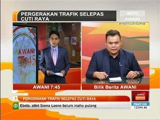 Pergerkan trafik selepas cuti raya