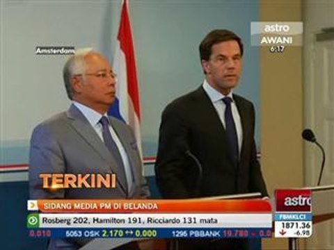 Sidang Media MH17 oleh Perdana Menteri di Amsterdam