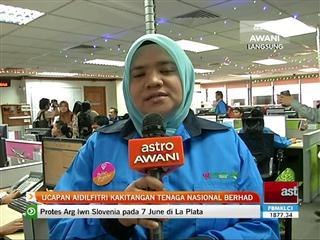 Ucapan Aidilfitri kakitangan Tenaga Nasional Berhad
