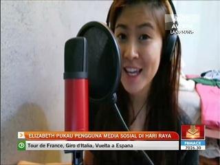 Elizabeth pukau pengguna media sosial di Hari Raya