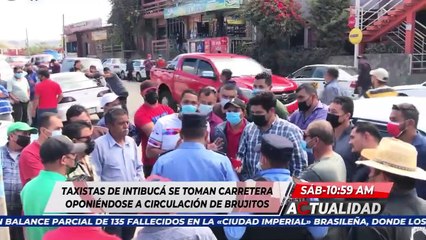 ¡Protesta! Taxistas de Intibucá se toman carreteras oponiéndose a circulación de "brujos"