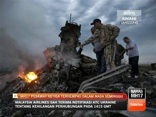 MH17 pesawat ketiga terhempas dalam masa seminggu