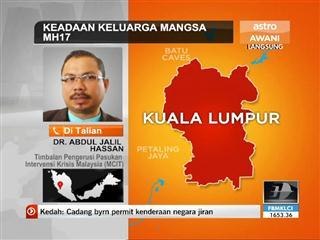Keadaan keluarga mangsa MH17 pada hari ke-3