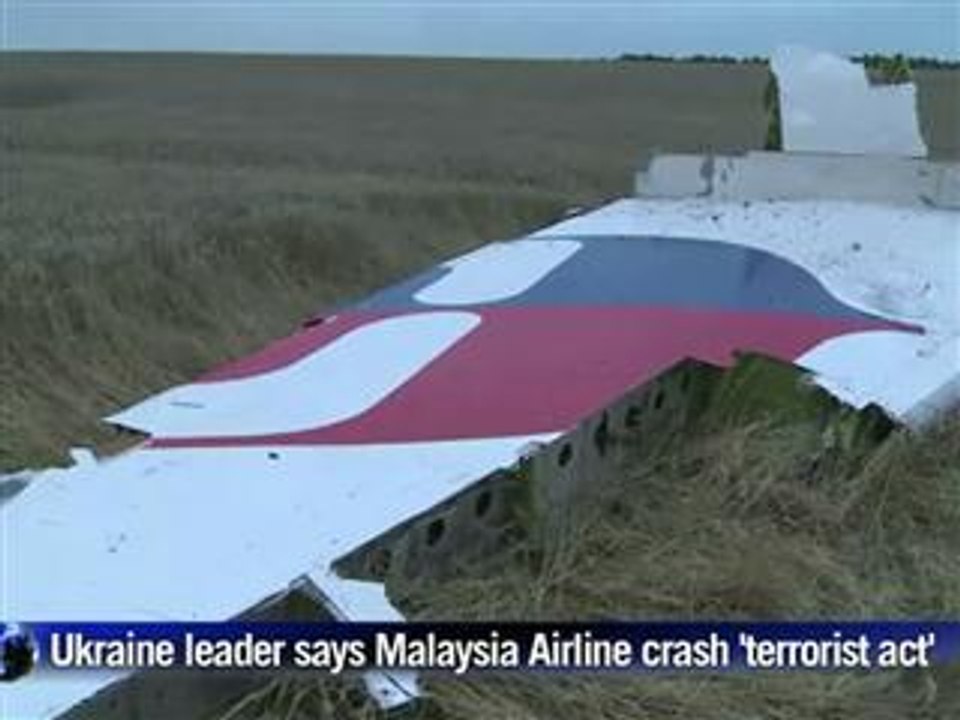Ukraine leader says airline crash 'terrorist act'