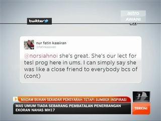 Madam bukan sekadar pensyarah tetapi sumber inspirasi