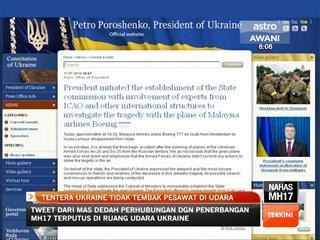 Tentera Ukraine tidak tembak pesawat di udara