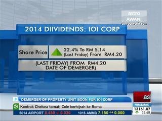 Demerger of property unit boon for IOI Corp