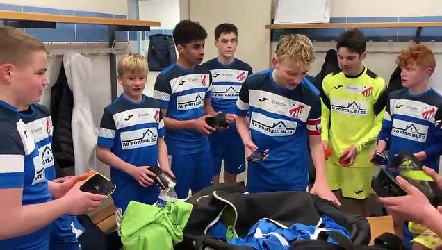 Célébration victoire ! Boucle de seine / ES Tourville (championnat U15 D1 le 19/02/2022)