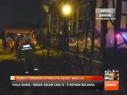 Rumah terbakar dipercayai akibat mercun