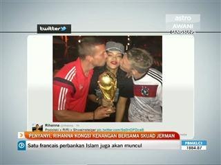 Penyanyi Rihanna kongsi kenangan bersama skuad Jerman