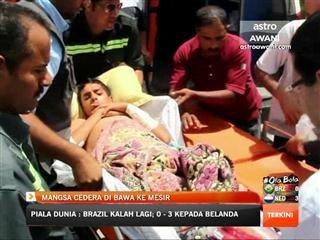 Mangsa cedera dibawa ke Mesir