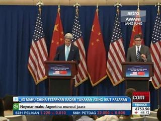 AS mahu China tetapkan kadar tukaran asing ikut pasaran