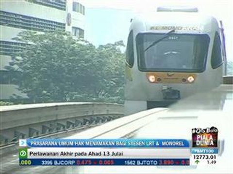 Prasarana umum hak menamakan bagi stesen LRT dan Monorel