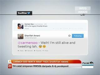 Carmen Soo minta maaf pada Sharifah Amani