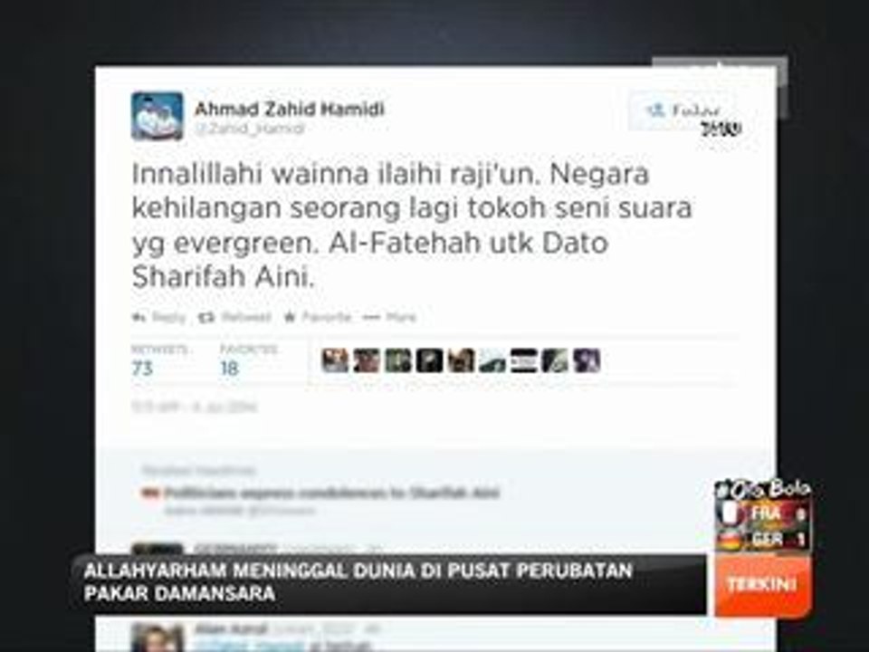 Reaksi pemimpin: Perginya Biduanita Negara