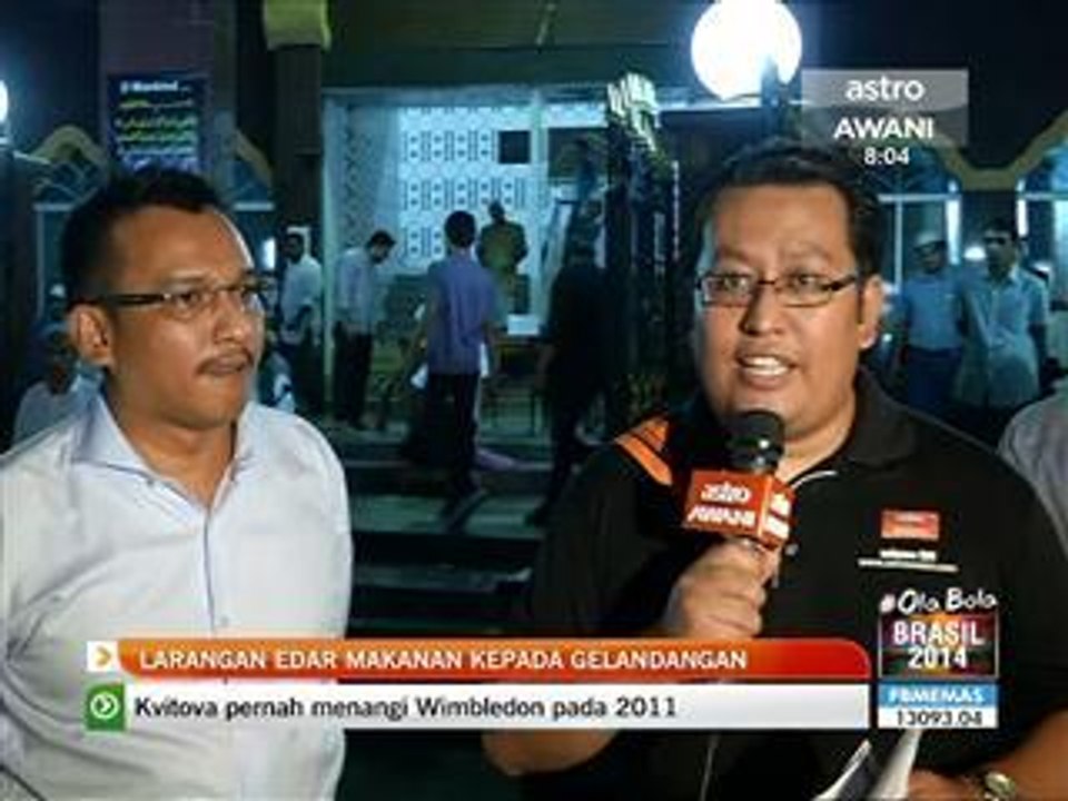 Larangan edar makanan kepada gelandangan
