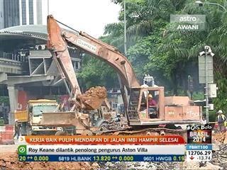 Kerja baik pulih mendapan di Jalan Imbi hampir selesai