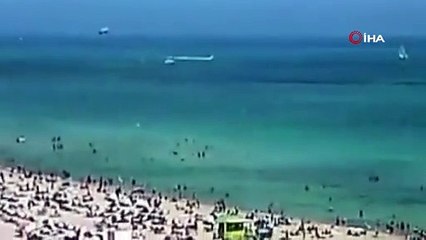 Miami sahiline helikopter düştü: 2 yaralı