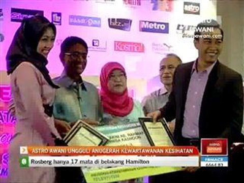 Astro AWANI ungguli Anugerah Kewartawanan Kesihatan