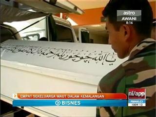 Empat sekeluarga maut dalam kemalangan