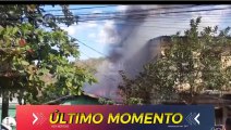 Voraz incendio consume una vivienda en el barrio Brisas de Celaque en Gracias, Lempira