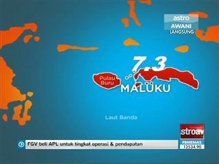Gempa bumi landa Kepulauan Maruku Utara