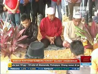 Mangsa runtuhan bumbung konkrit selamat dikebumikan